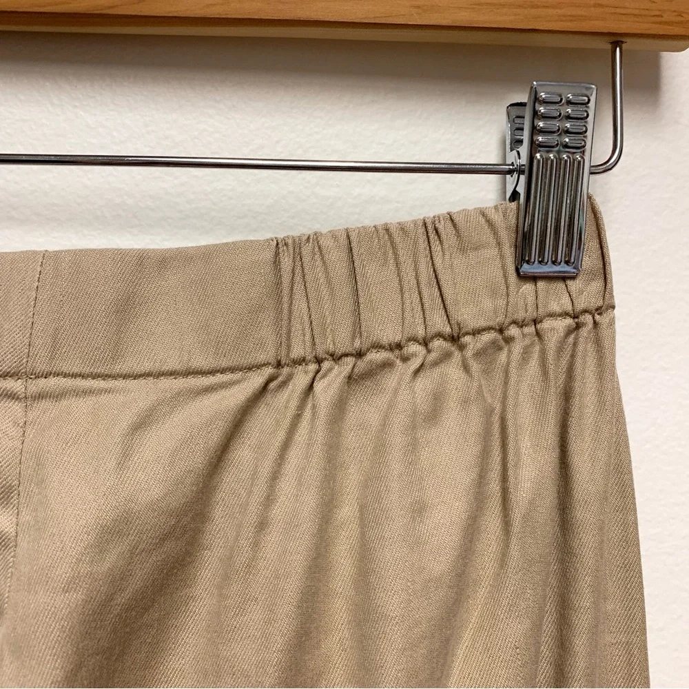 Aritzia Babaton Linen Blend Dexter Jogger Pants‎ XXS Cropped Ankle Pull On Beige